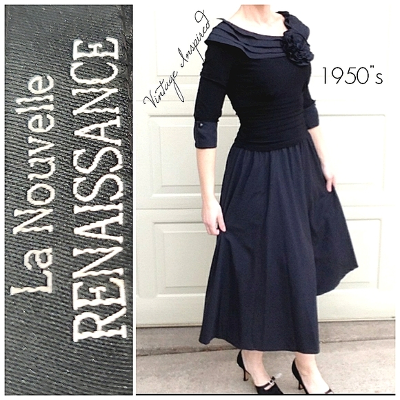 La Nouvelle RENAISSANCE Dresses & Skirts - La Nouvelle Renaissance 1950's Black Retro Inspired Swing Dress